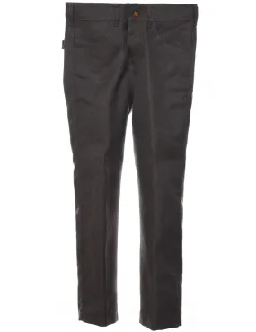 1970s Dark Grey Wrangler Trousers - W30 L27