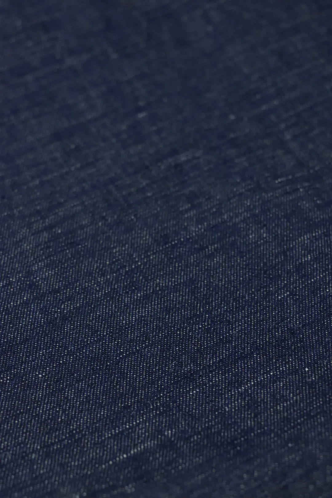 1YD 2IN REMNANT; Indigo Hemp Cotton Blend 8oz Denim