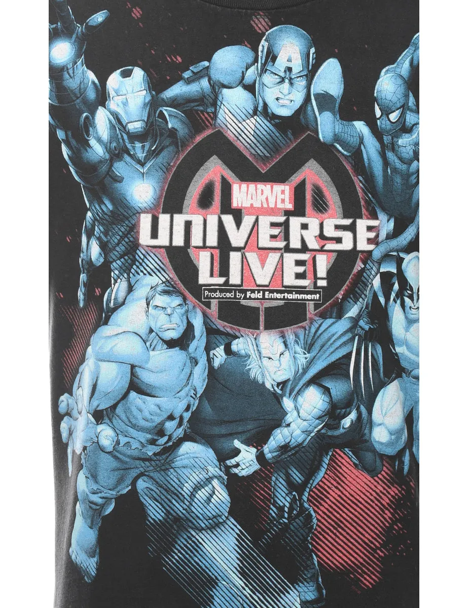 2000s Marvel Universe Live Printed T-shirt - M