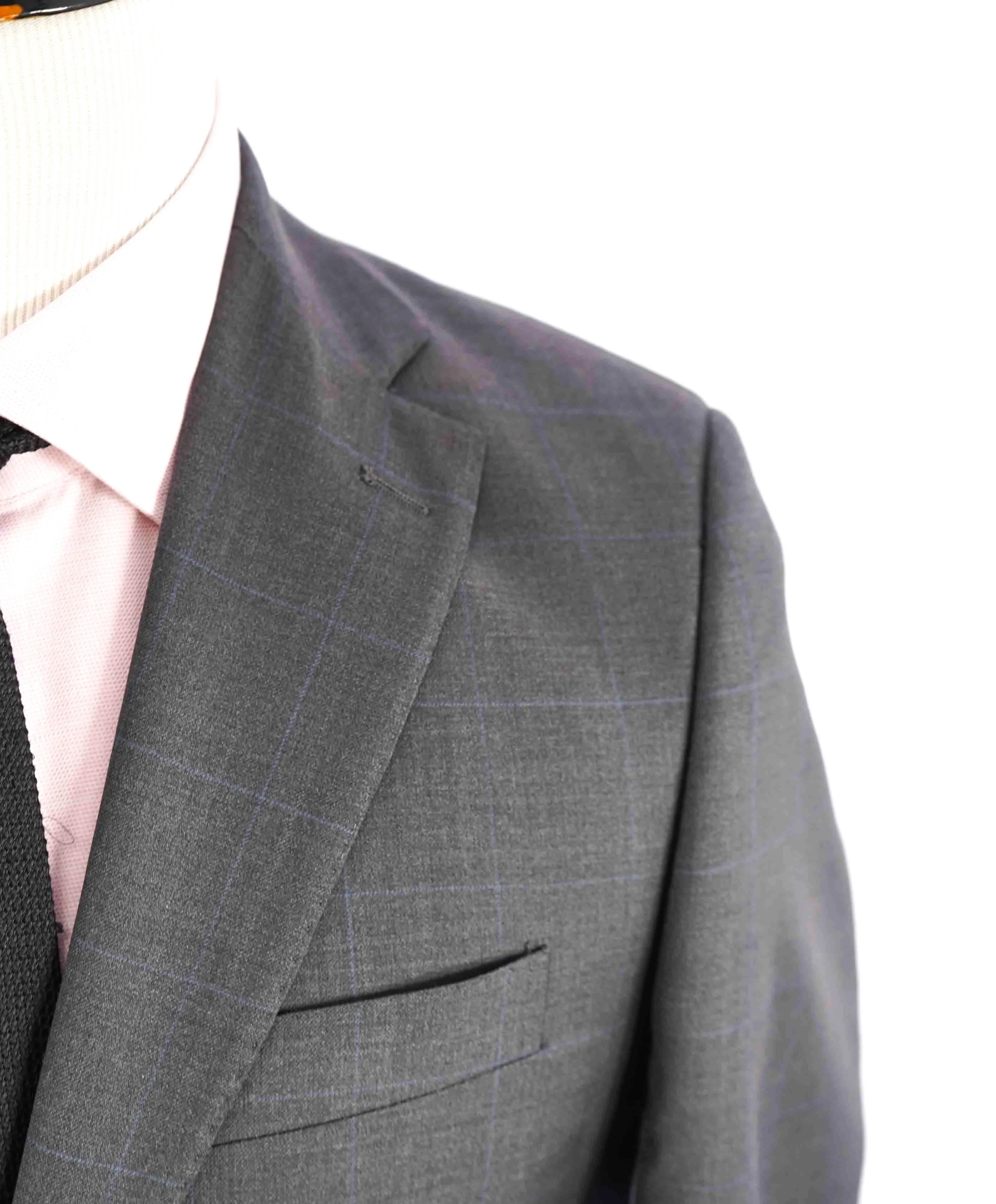 $995 ERMENEGILDO ZEGNA -By SAKS FIFTH AVENUE Gray Windowpane Blazer-36S