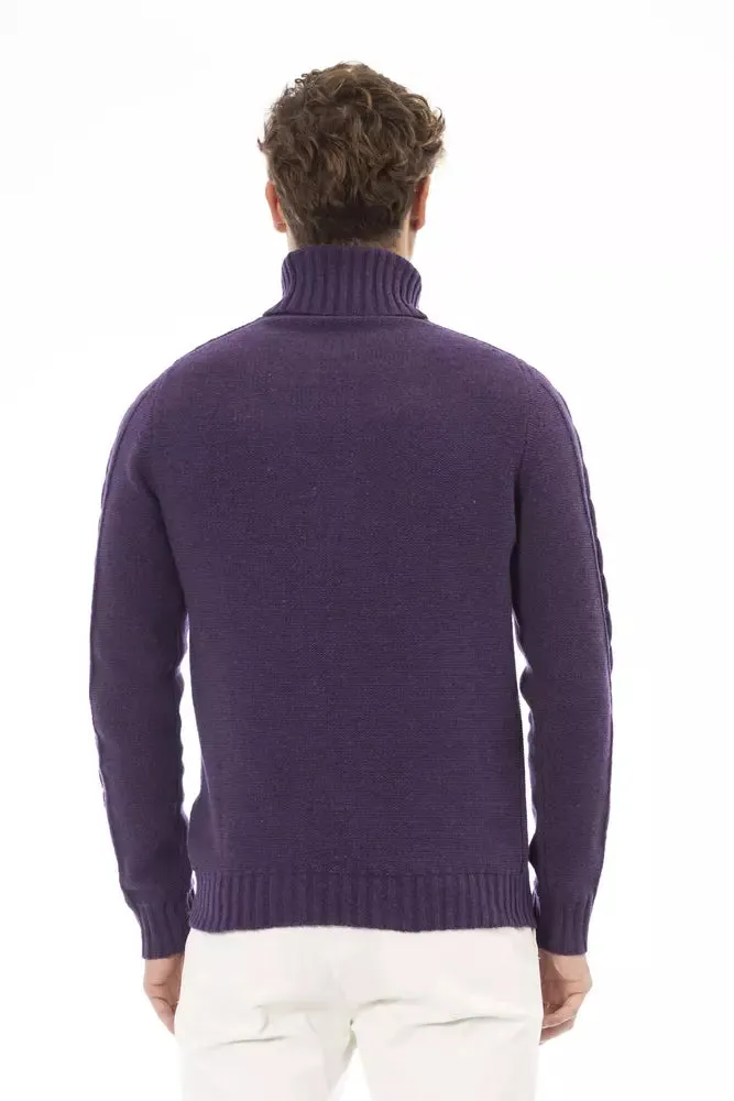 Alpha studio Purple Merino Wool Sweater