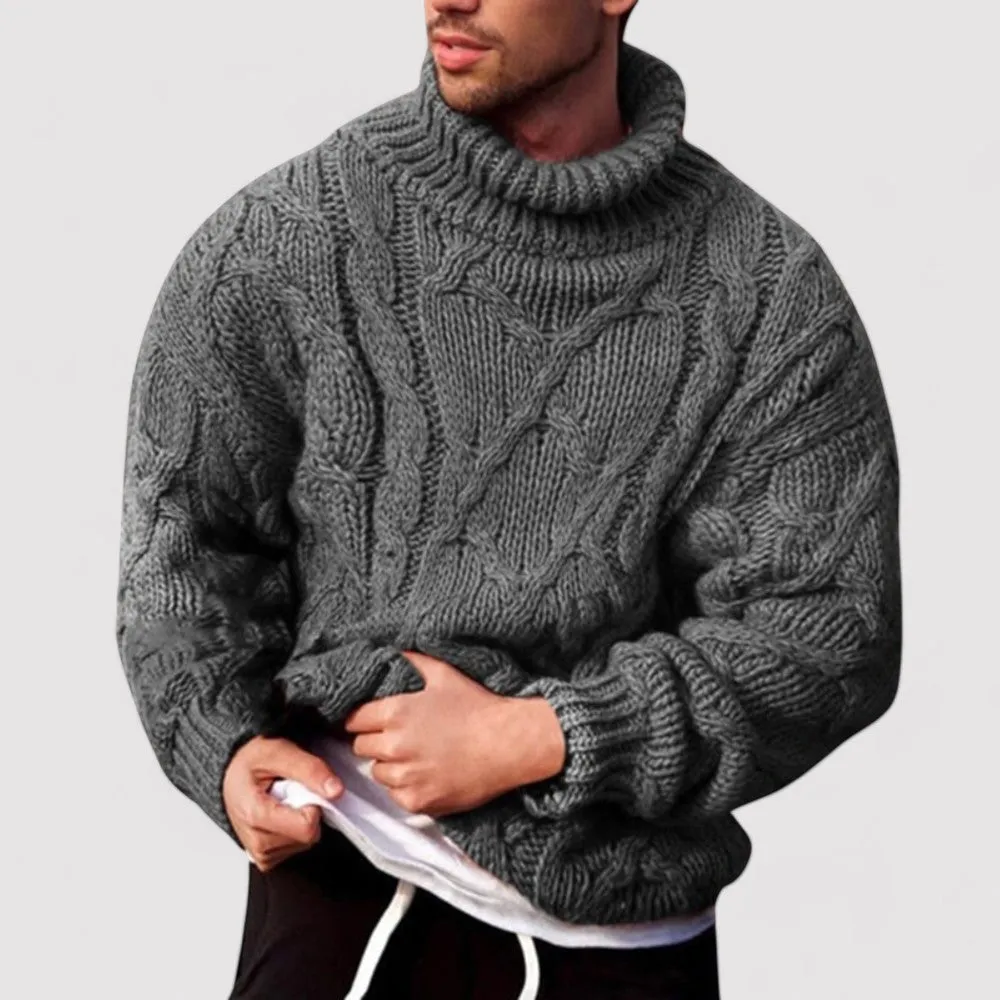 Ancien | Knitted Winter Turtleneck With For Men