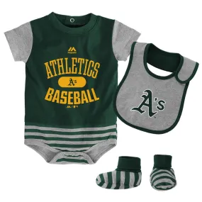 Athletics Baby Bodysuit, Bib and Bootie Set