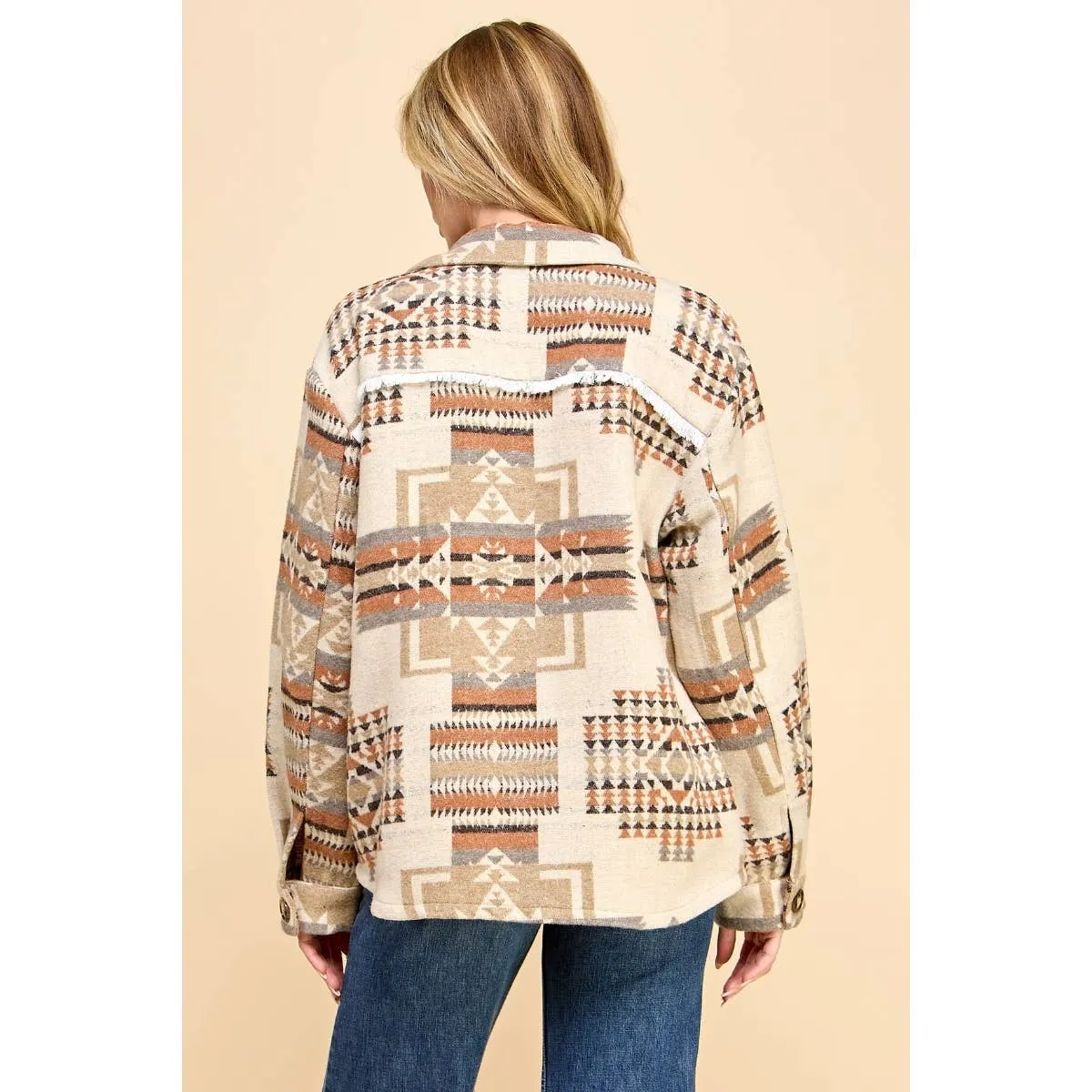 Aztec Print Shacket