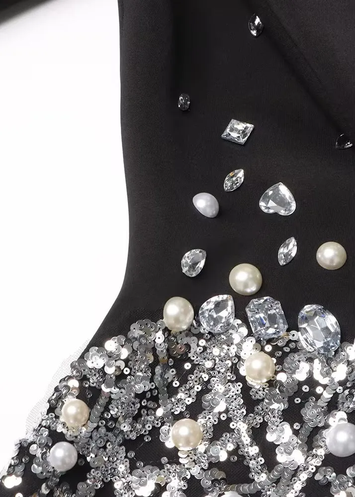 Betty Rhinestone & Sequin Decor Blazer