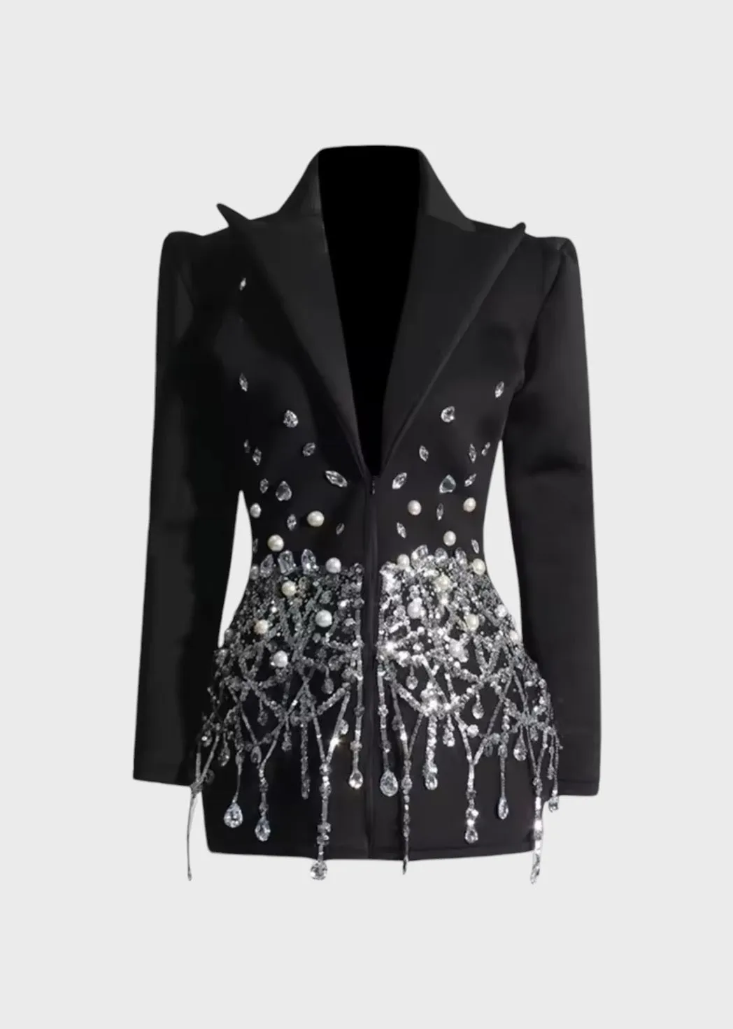 Betty Rhinestone & Sequin Decor Blazer