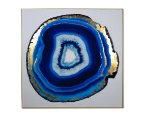 Blue Agate - 48" X 48" - Gold Frame