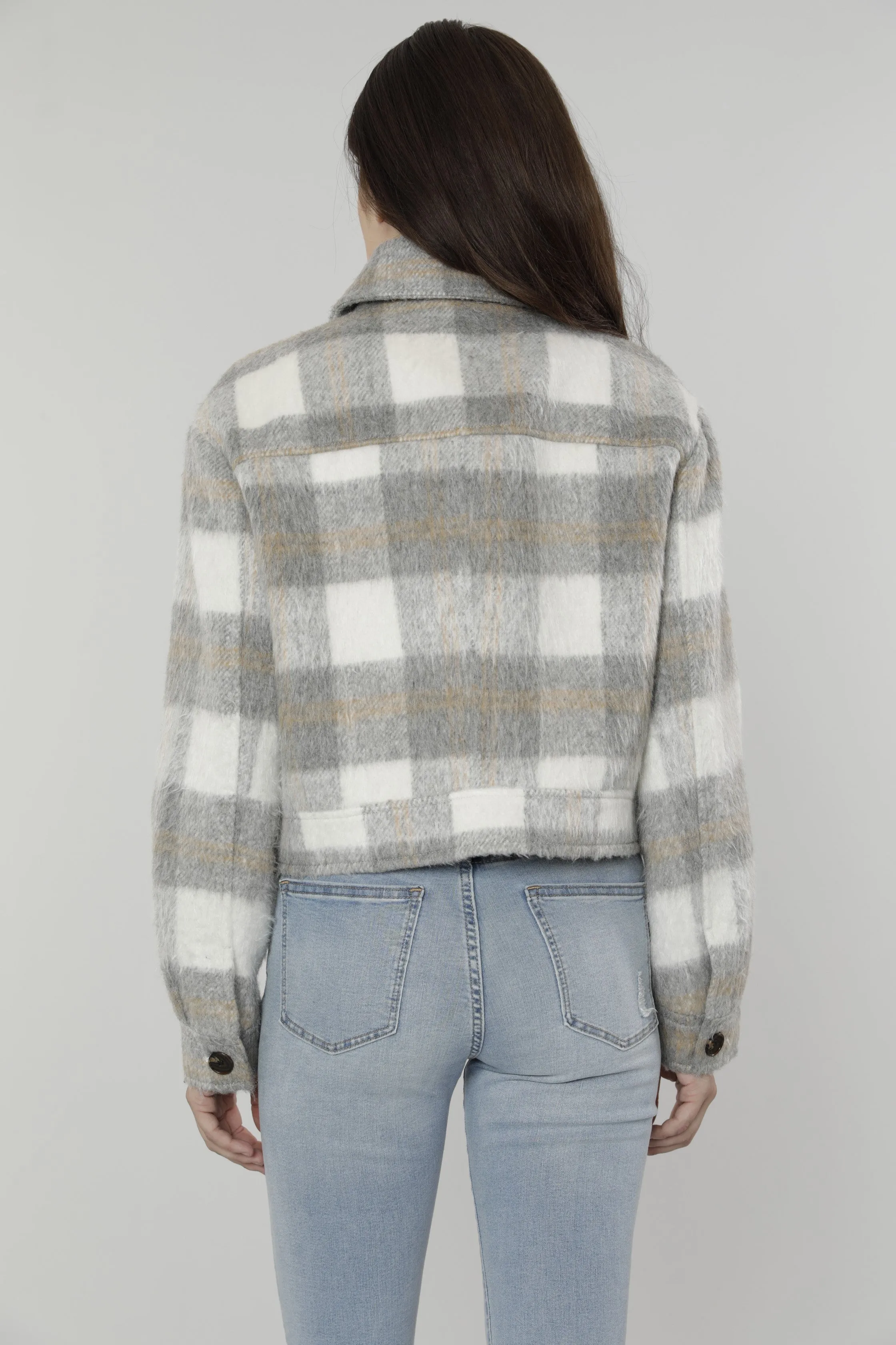 Brushed Flannel Plaid Shacket