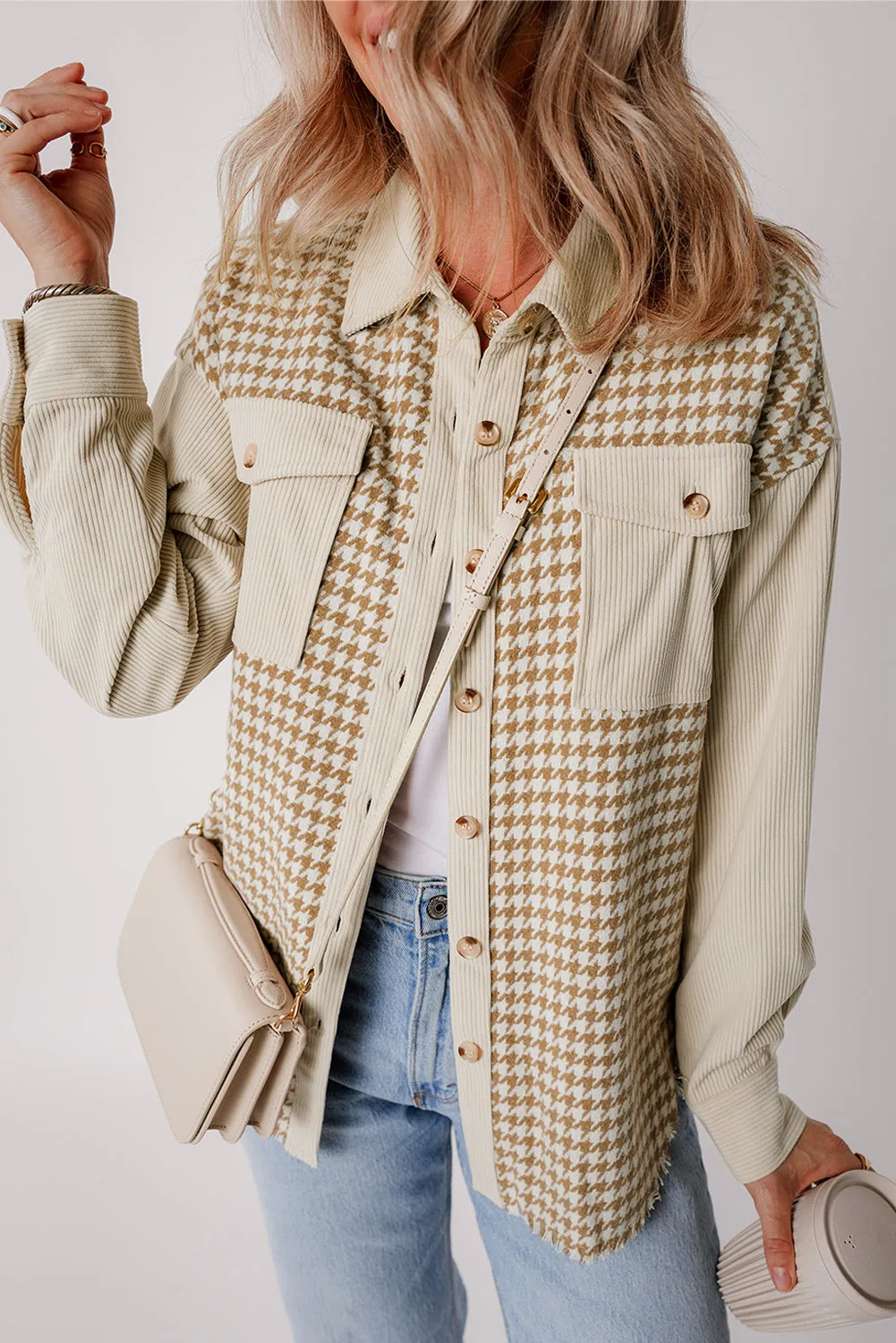 Button Down Corduroy Shacket