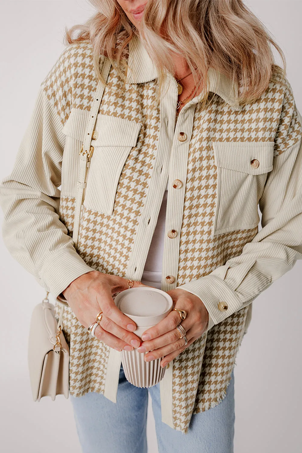 Button Down Corduroy Shacket