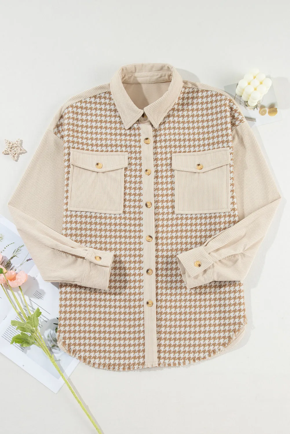 Button Down Corduroy Shacket