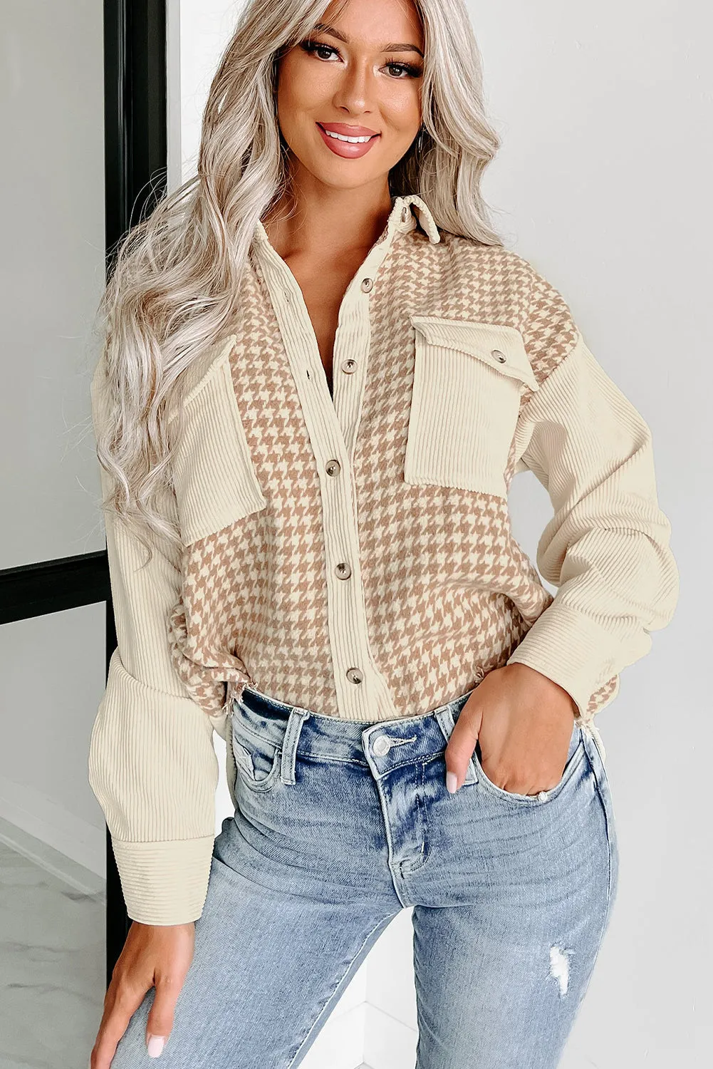 Button Down Corduroy Shacket