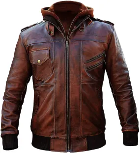 Cafe Racer Brando Vintage Motorcycle Retro Leather Jacket