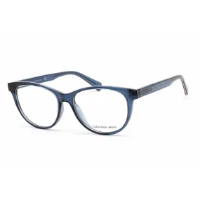 Calvin Klein Jeans Unisex Eyeglasses - Full Rim Blue Cat Eye Plastic | CKJ21640 400