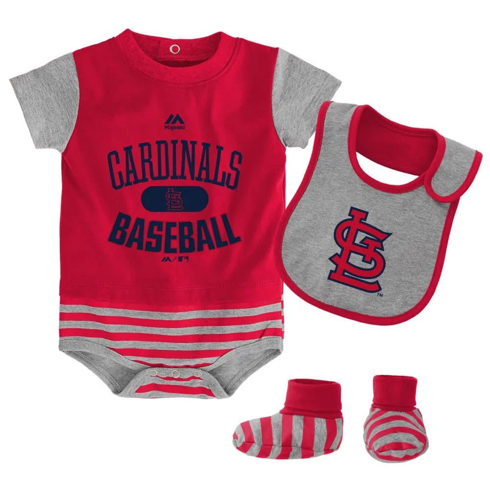 Cardinals Baby Bodysuit, Bib and Bootie Set