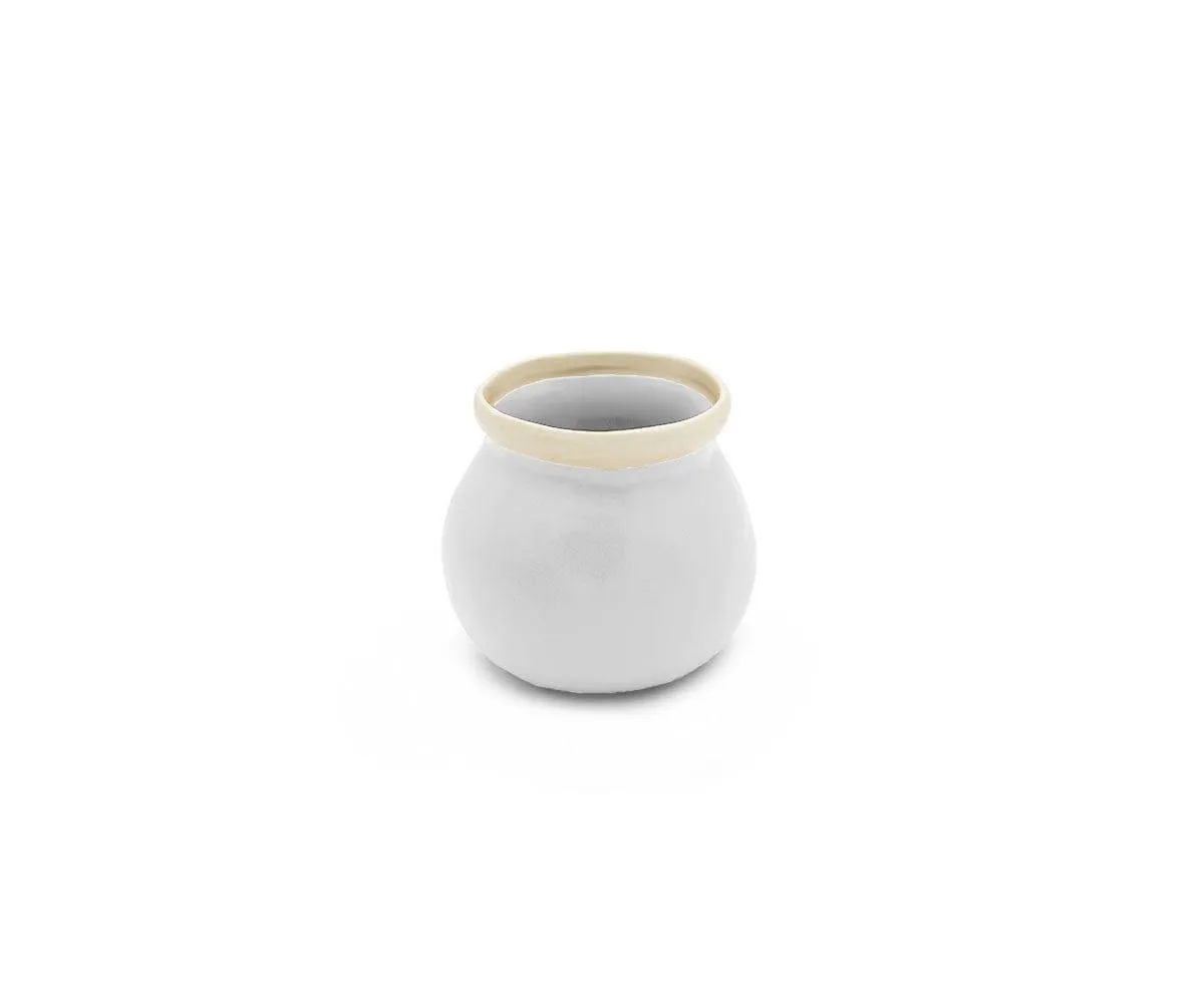 Ceramic Halo Pots - White