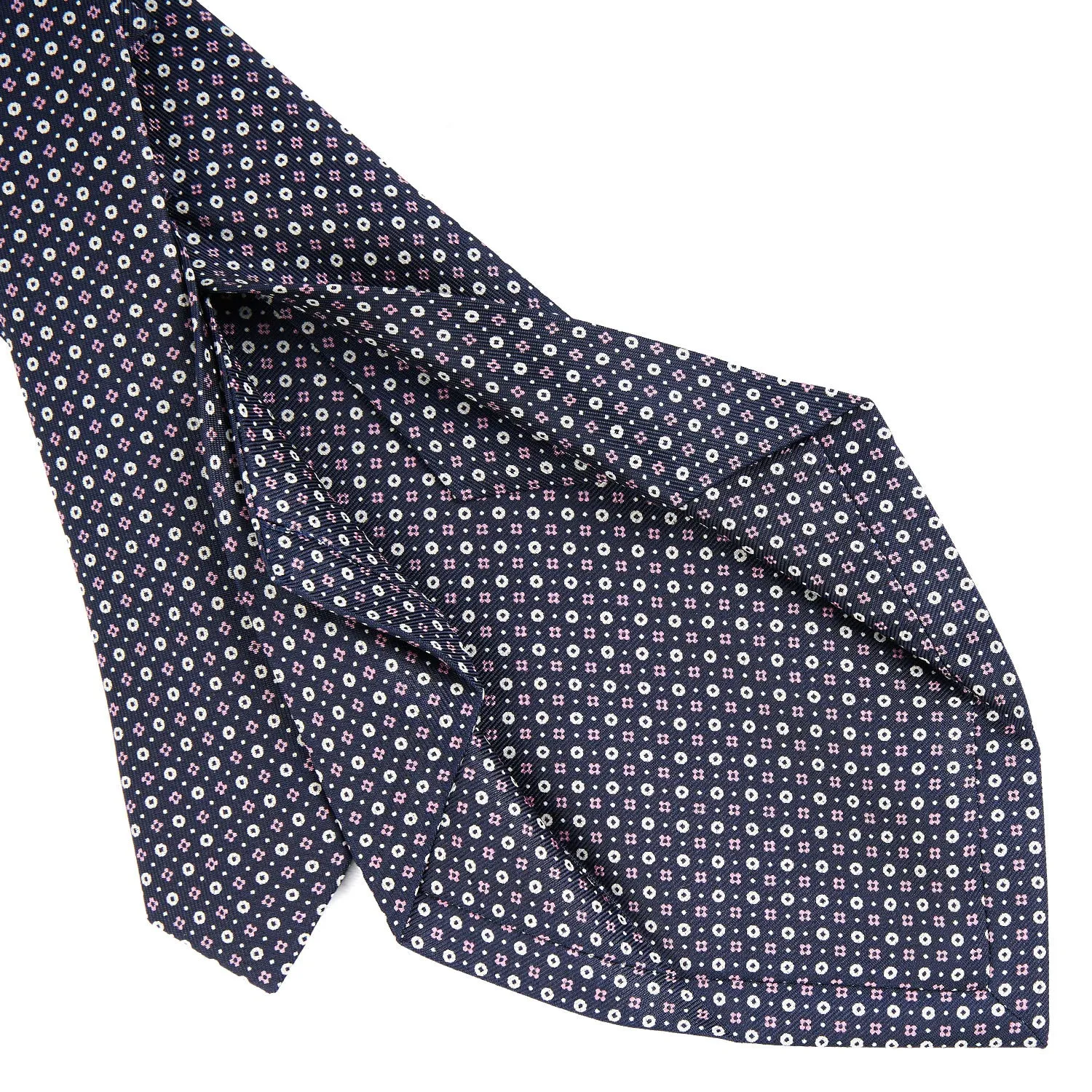 DARK BLUE 5 FOLD SARTORIAL SILK TIE