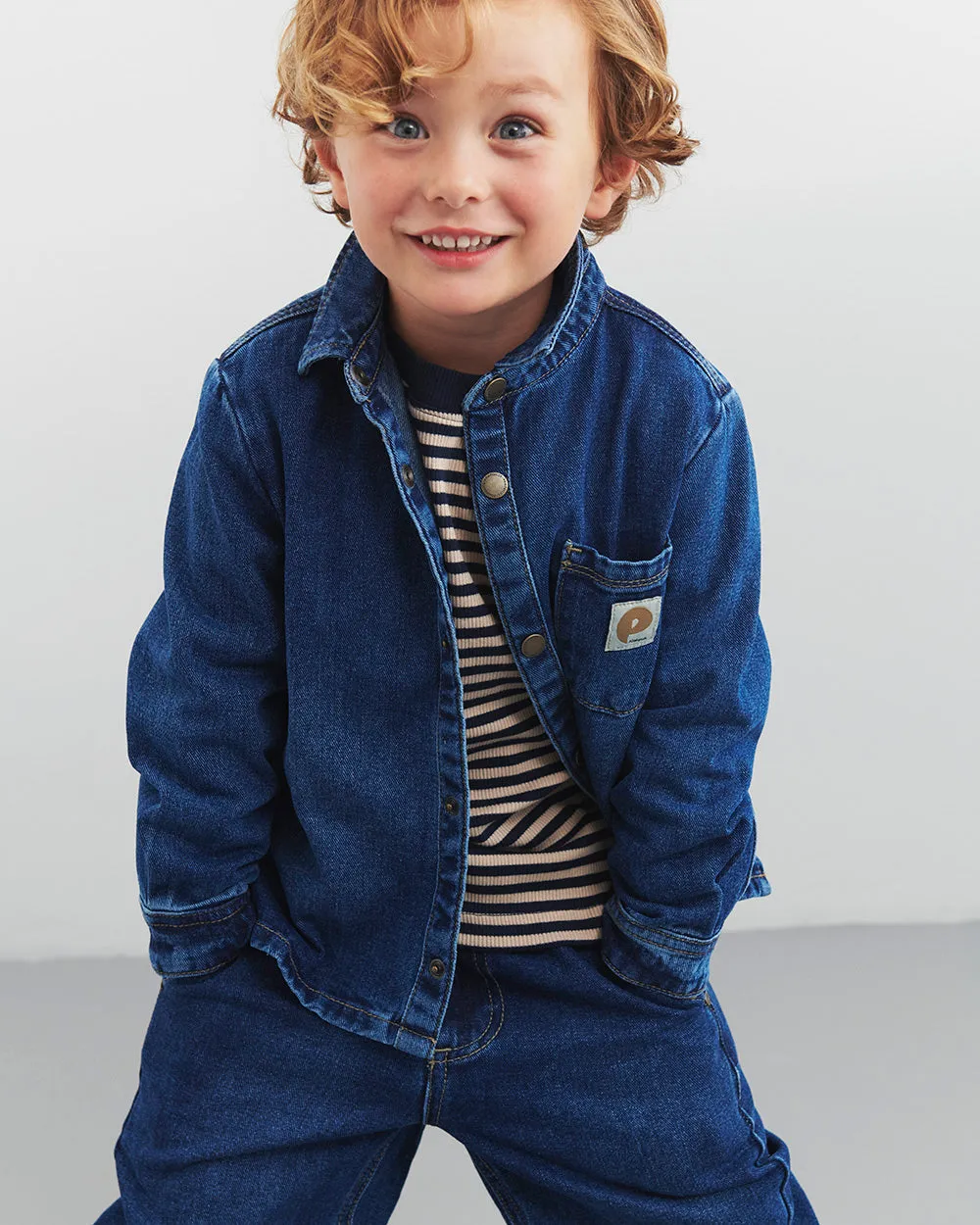 Denim Overshirt - Kids - Dark Blue Denim