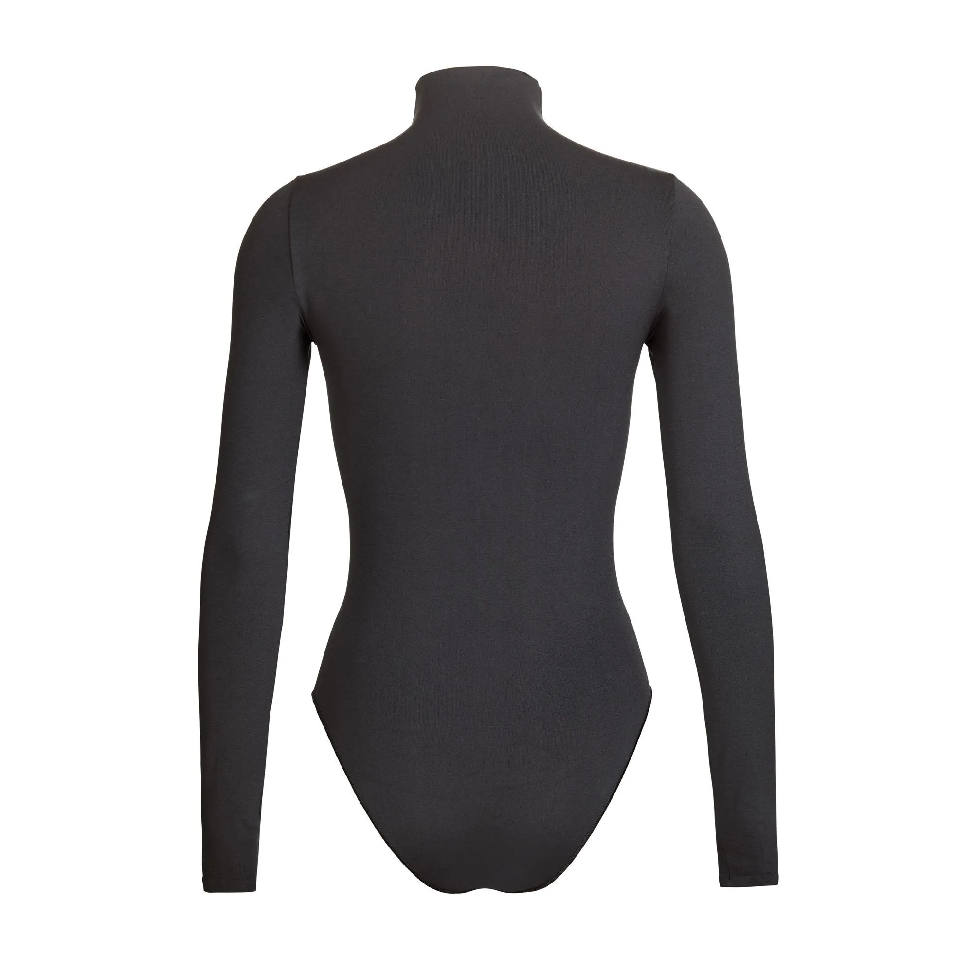 ESSENTIAL MOCK NECK LONG SLEEVE BODYSUIT | ONYX