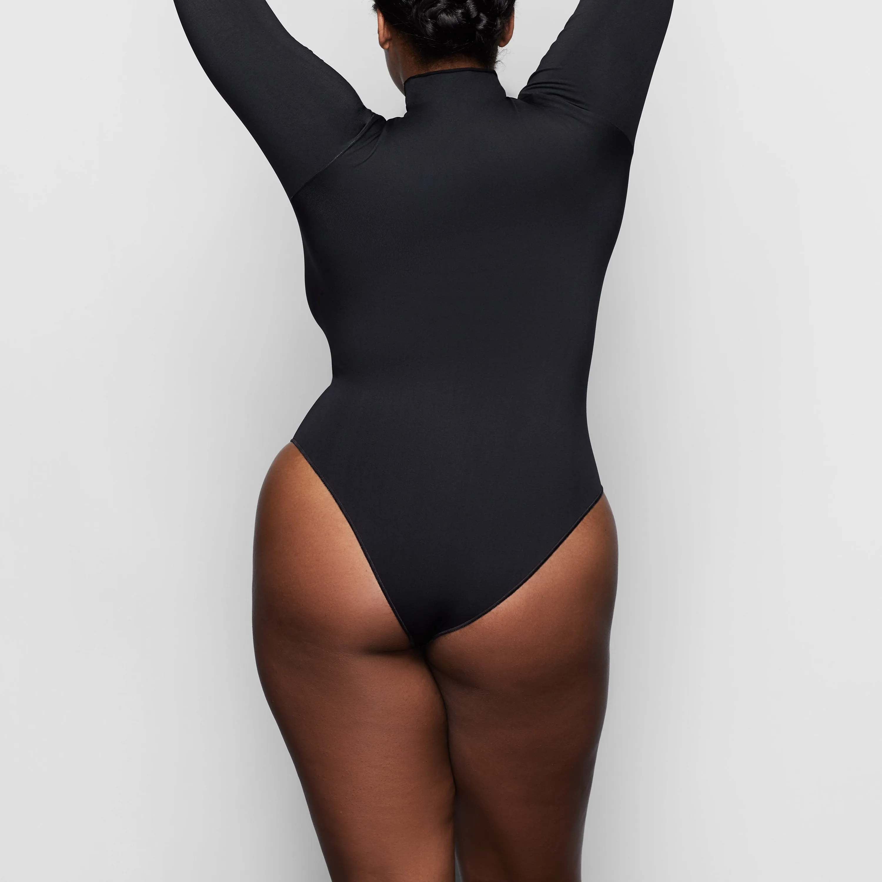 ESSENTIAL MOCK NECK LONG SLEEVE BODYSUIT | ONYX