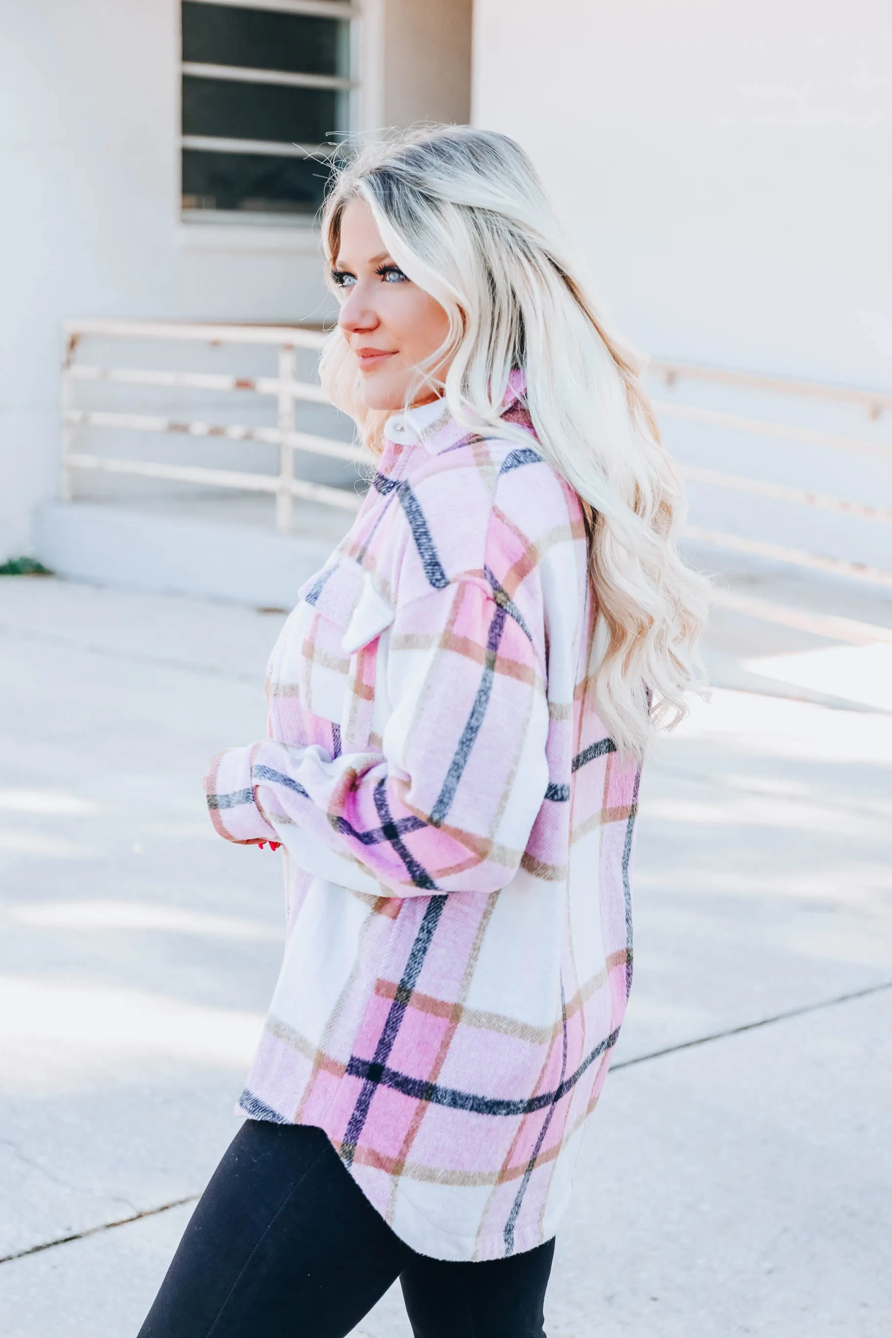 Estes Park Pink Plaid Shacket