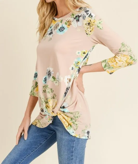 Floral Twist Tunic