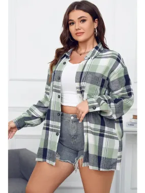 In A Pinch Plaid Shacket (Plus)