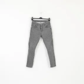 Jeanswear Women S Trousers Gray Stripped Stretch Cotton Skinny Jewelly Pants