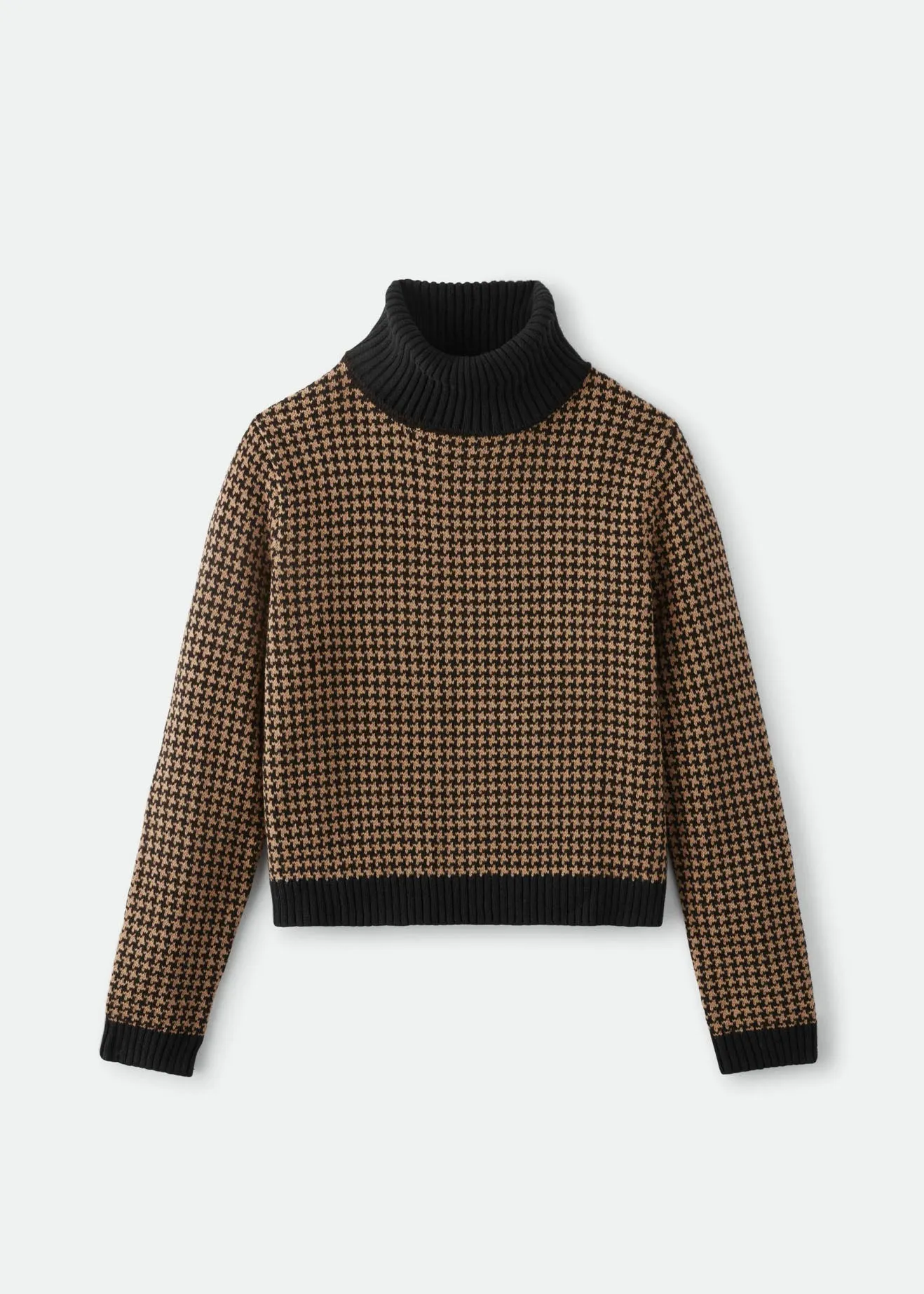 Joni Sweater - Khaki Houndstooth