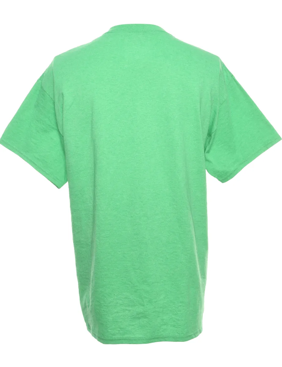 Light Green Printed T-shirt - L