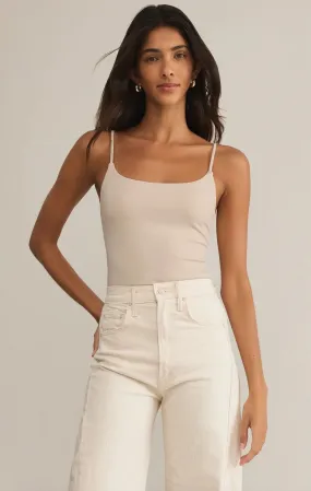 Luxe Smooth Jersey Bodysuit - Sand Shell