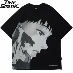 Men's Anime Girl Print T-Shirt