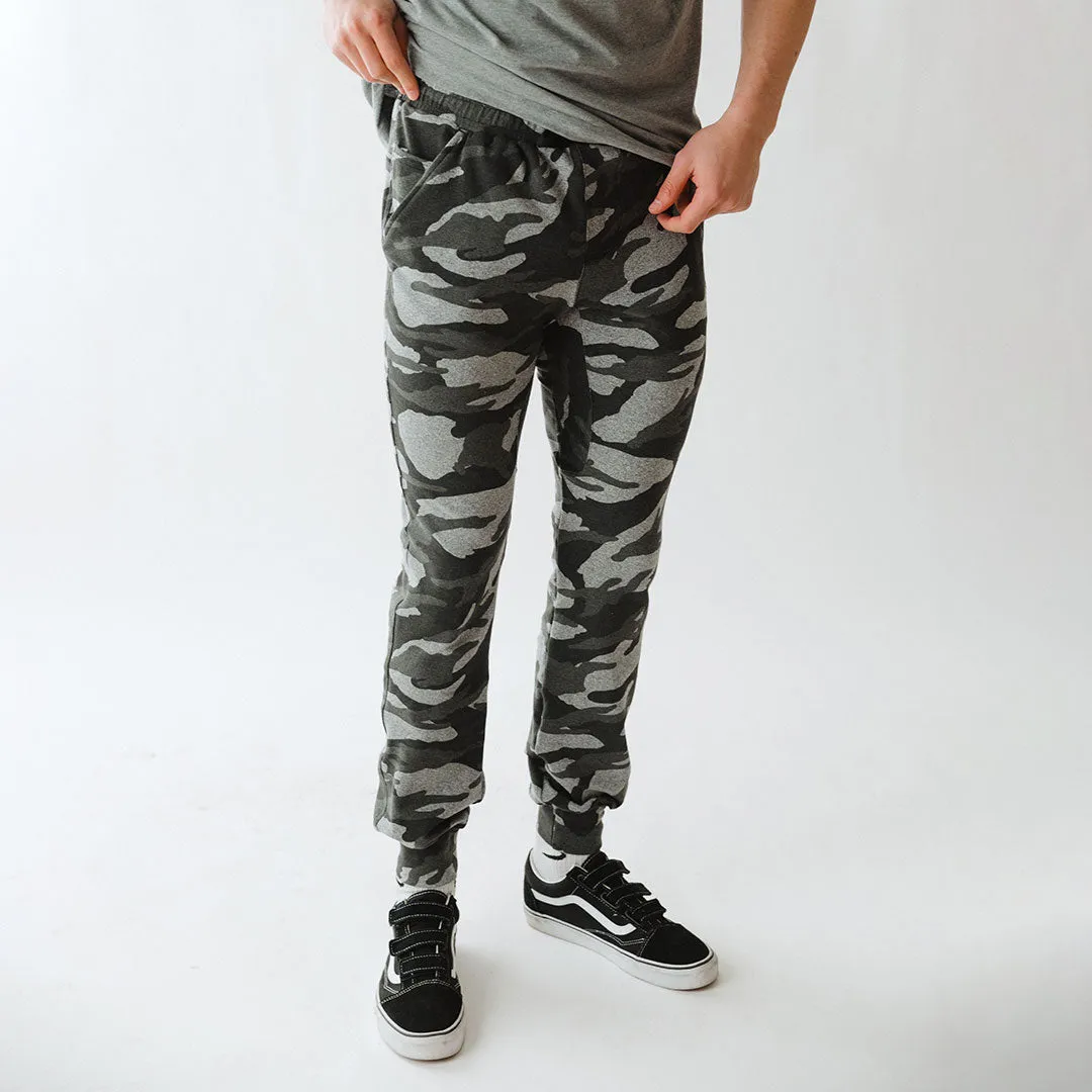 Men's At Ease Joggers, Grey Camo