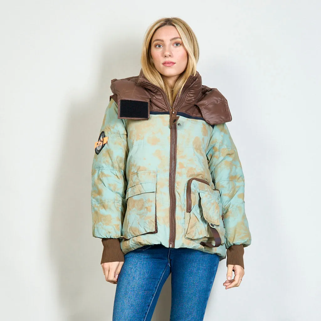 Mimetic oversized duck down padded jacket wholesale