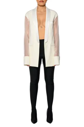 MIX-MEDIA-WHITE BLAZER