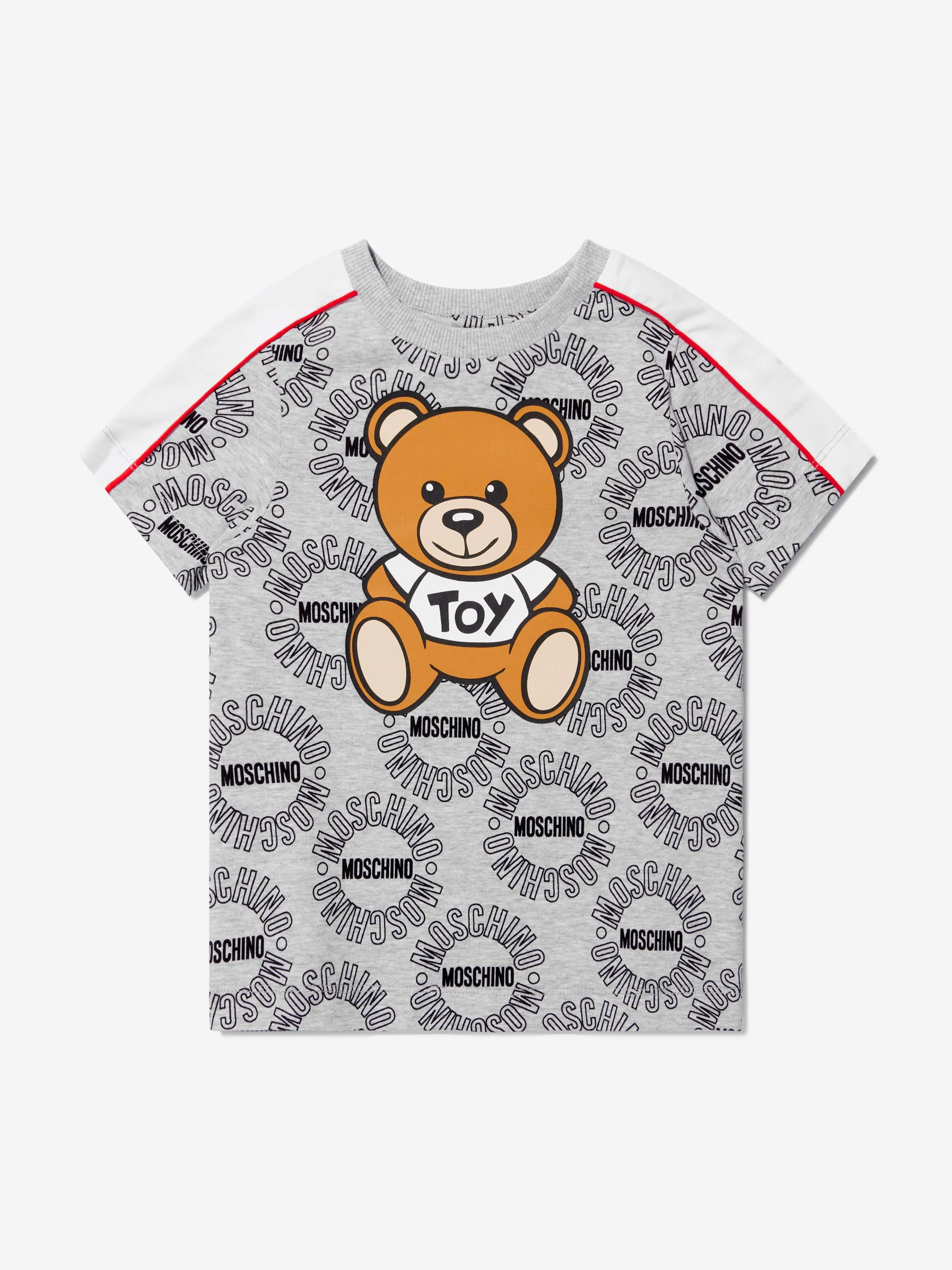 Moschino Boys Cotton Logo Circle Teddy Toy T-Shirt