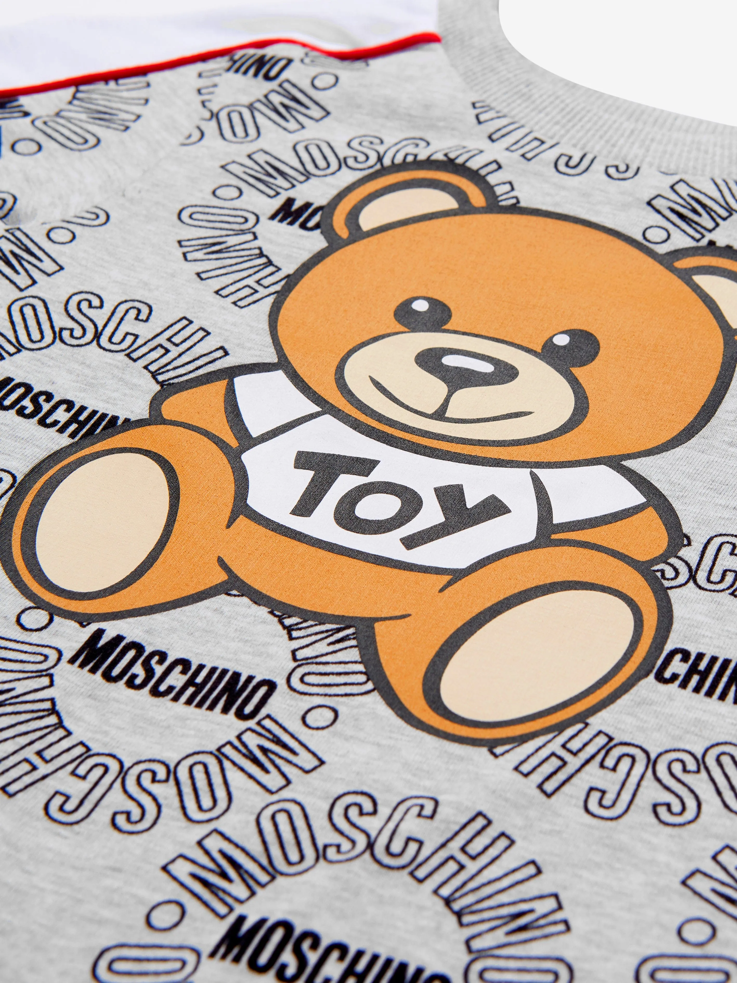 Moschino Boys Cotton Logo Circle Teddy Toy T-Shirt