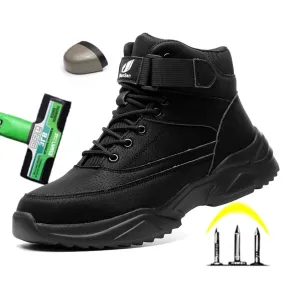 New Safety Shoes Men Boots High Top Work Sneakers Steel Toe Cap Anti-smash Puncture-Proof work Boots Indestructible Shoes