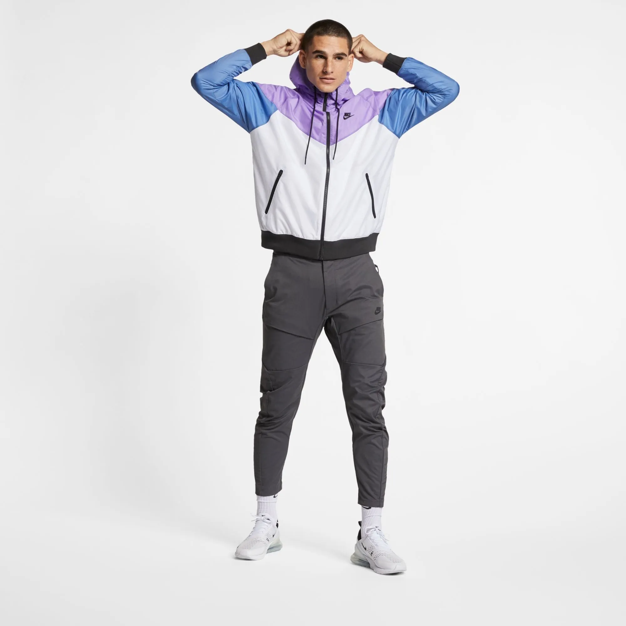 Nike NSW Windrunner Men's Hooded Jacket White-Space Purple