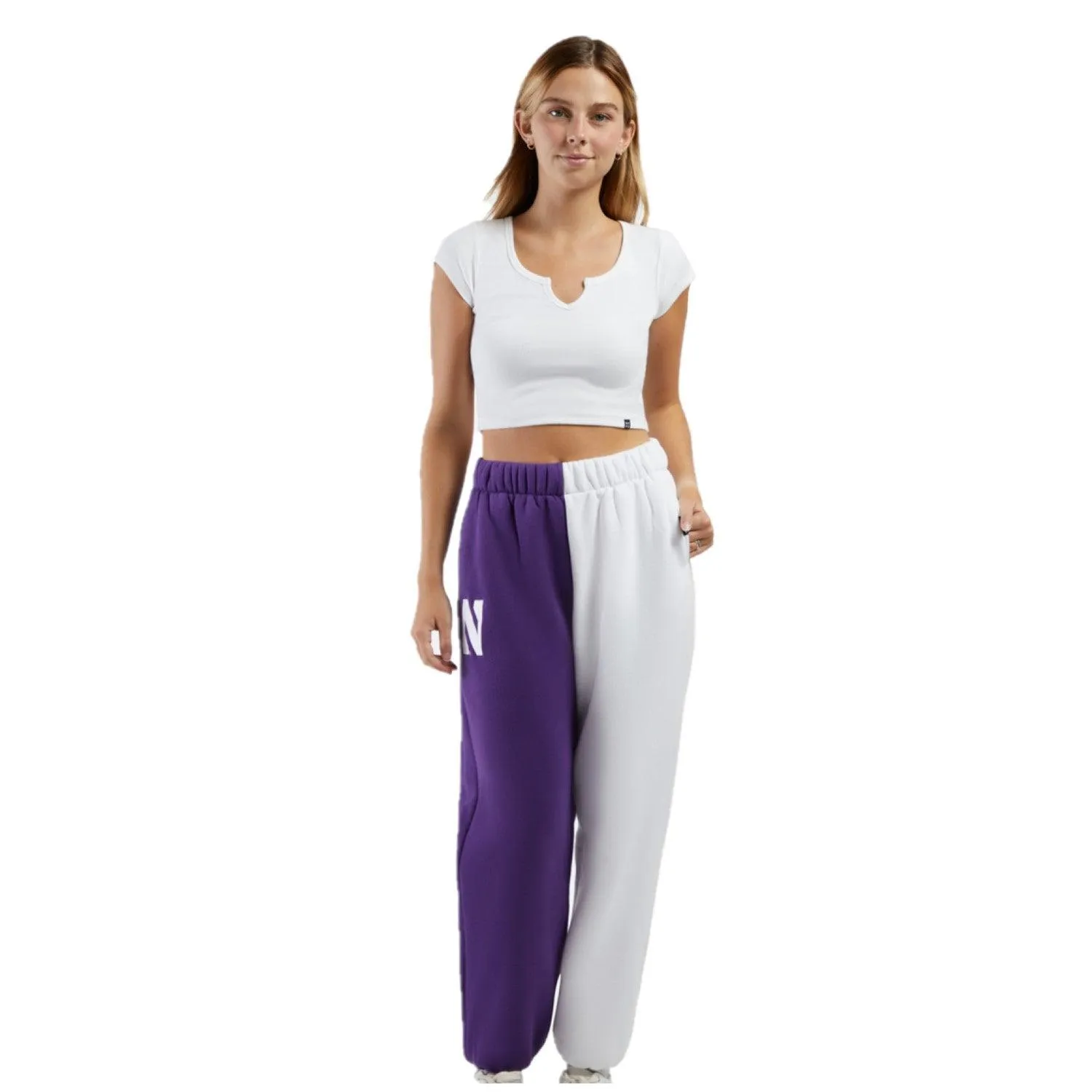 Northwestern Wildcats Women's Hype & Vice Color Block Sweatpants