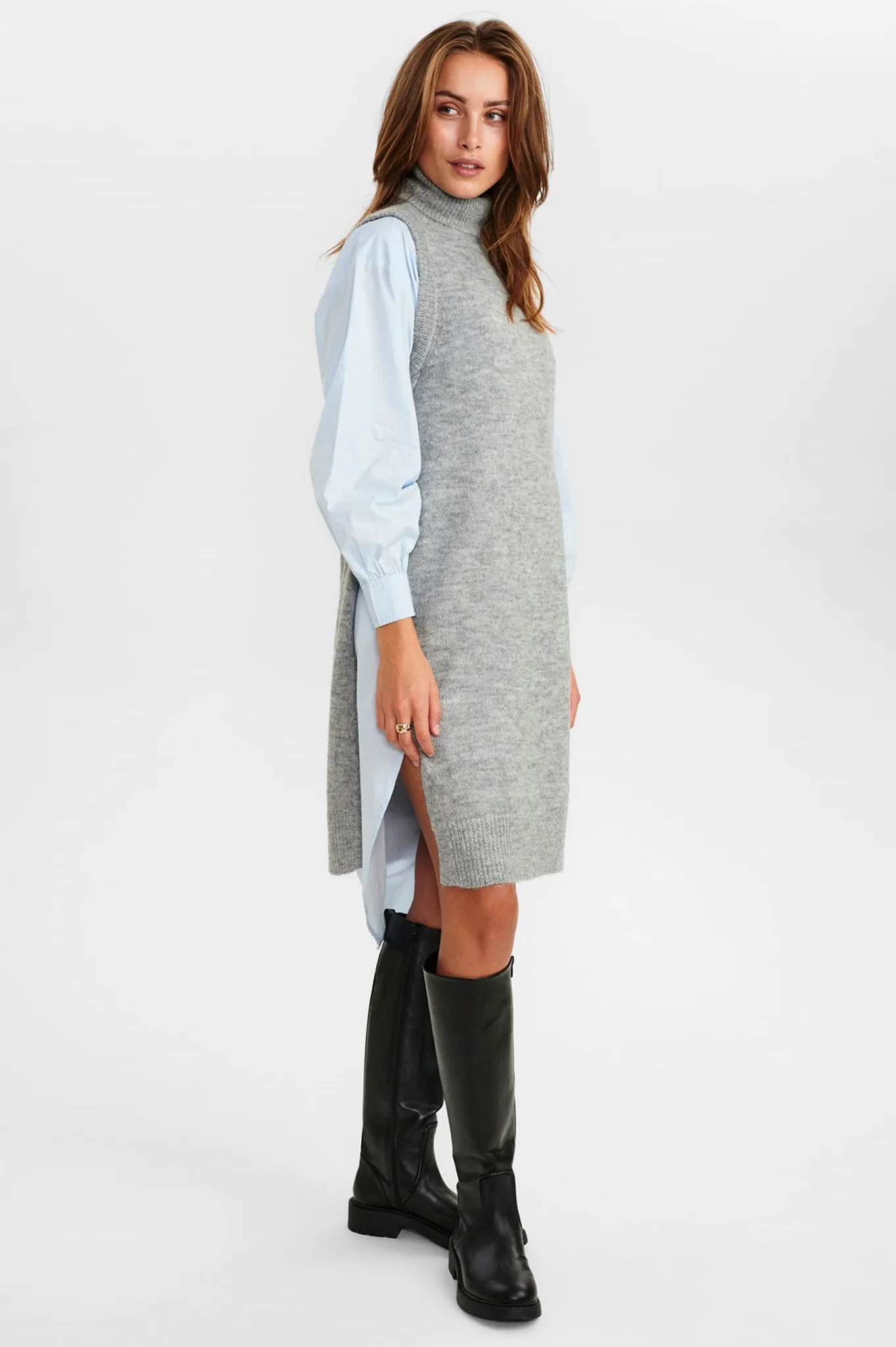 NUCHANEY VEST - Light grey mel