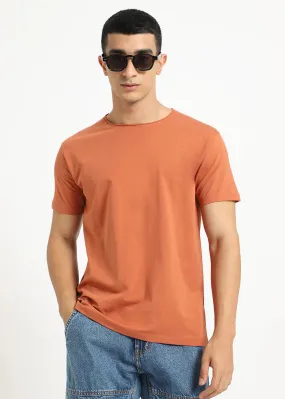 Orange Crew Neck T-shirt