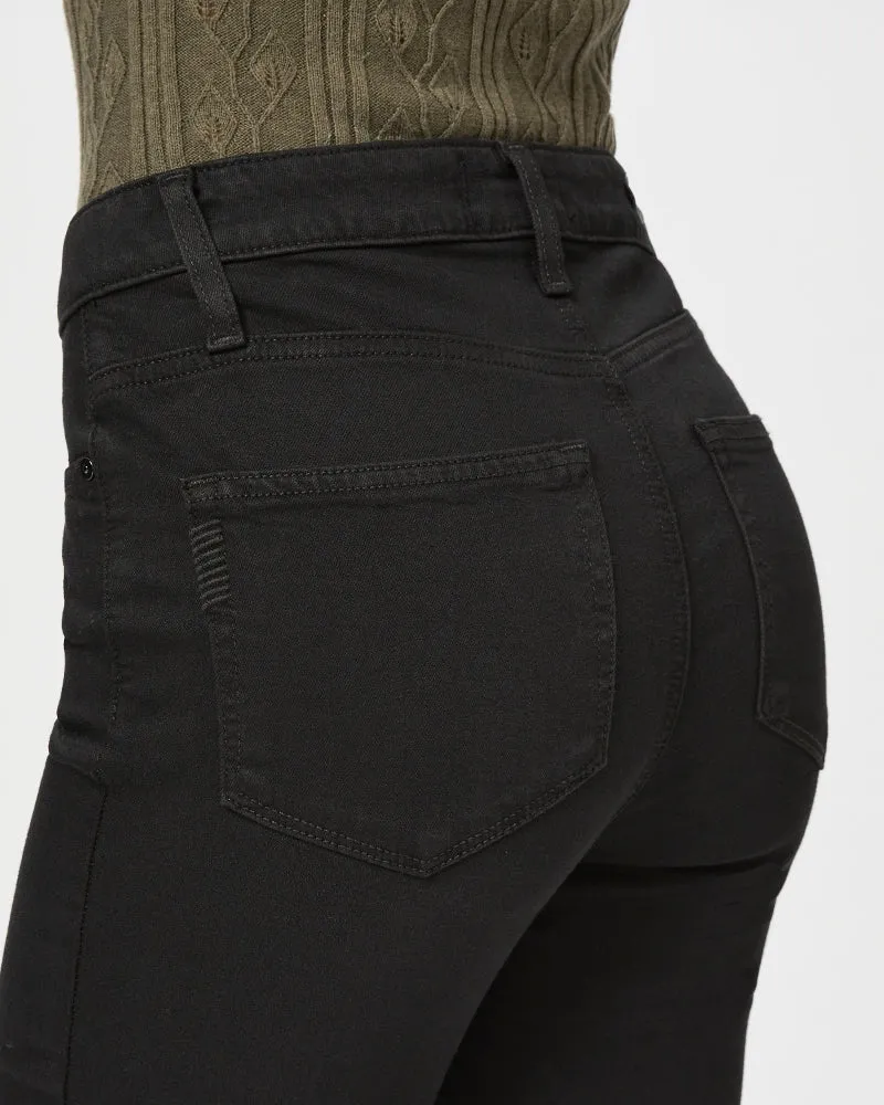 Paige Cindy Raw Hem Pants in Black Shadow