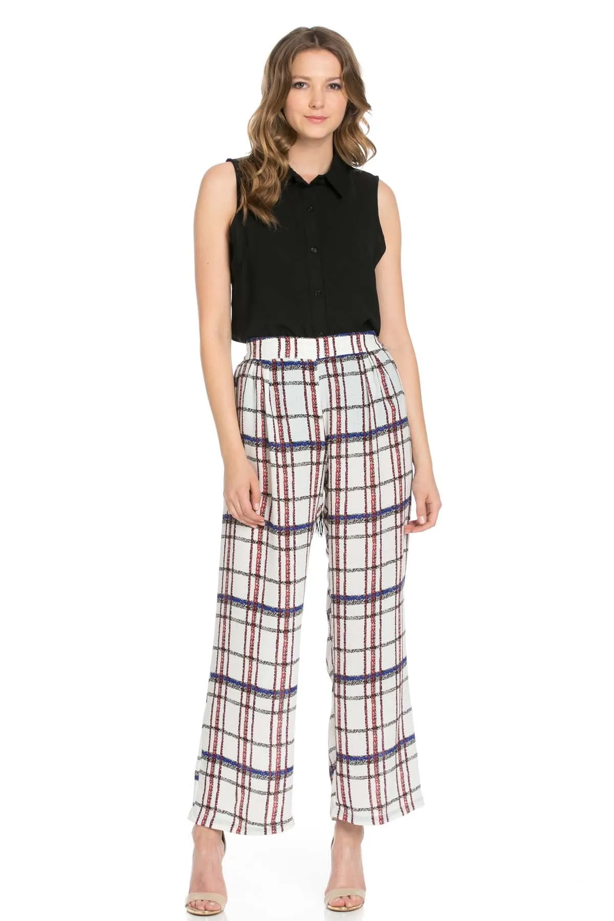 Plaid Easy Breezy Trousers Women