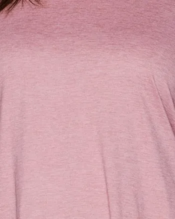 Plus Studio Practice Long Sleeve Tunic Tee | Light Pink