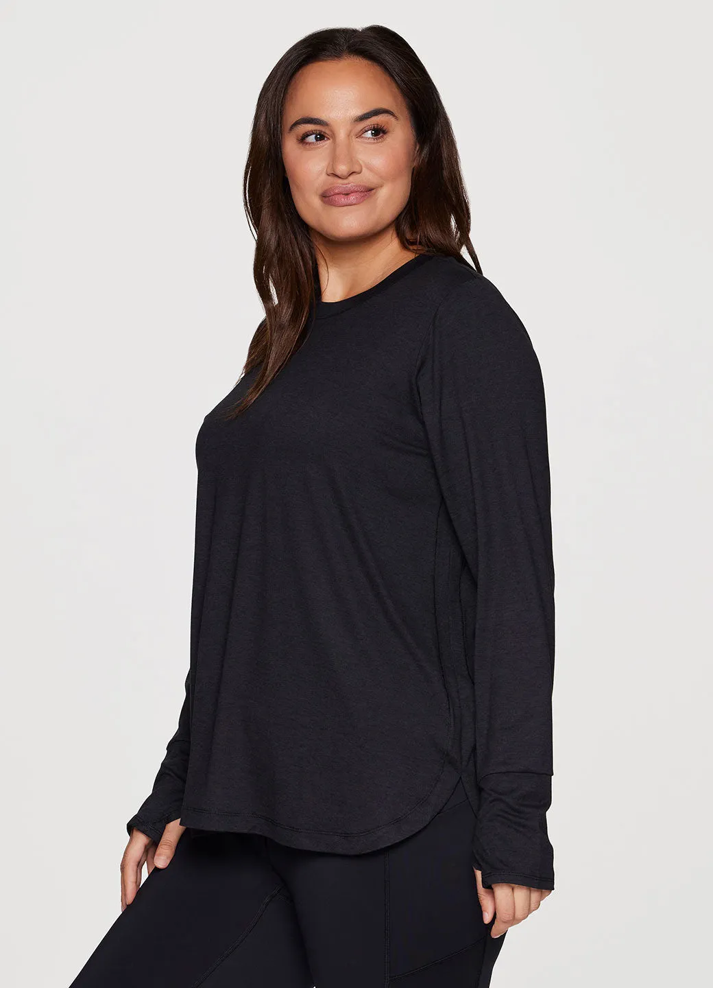 Plus Studio Practice Long Sleeve Tunic Tee