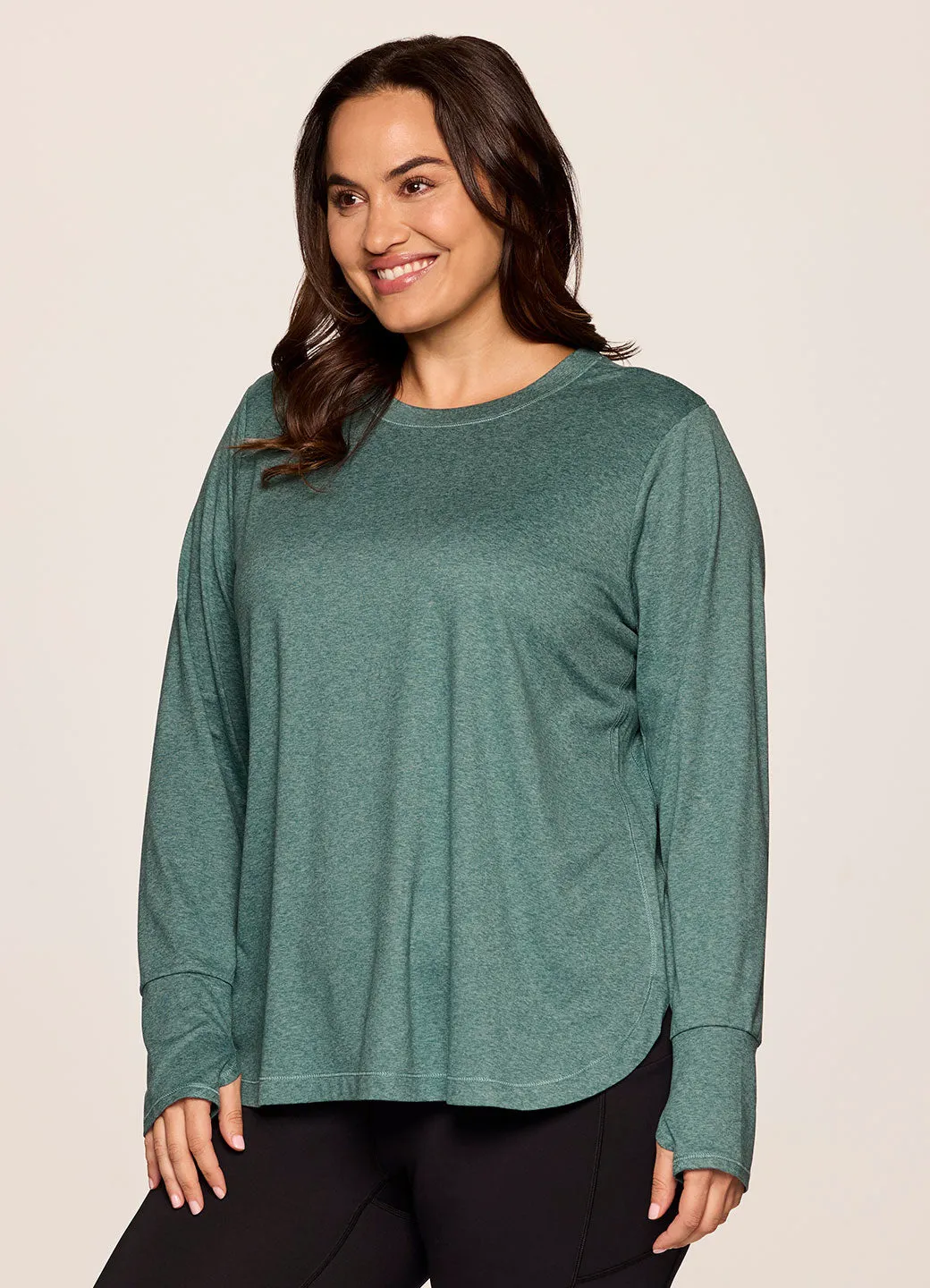 Plus Studio Practice Long Sleeve Tunic Tee