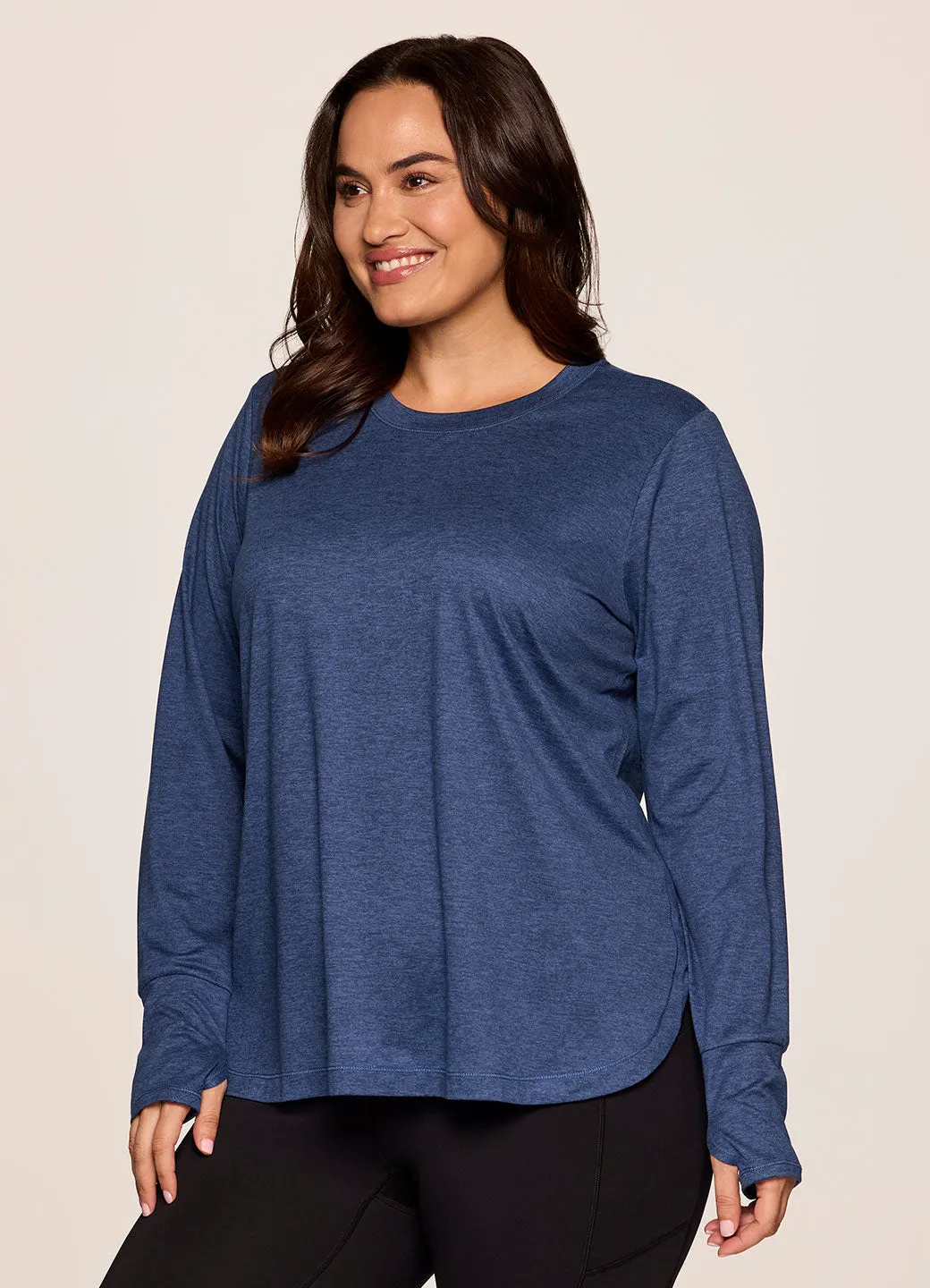 Plus Studio Practice Long Sleeve Tunic Tee