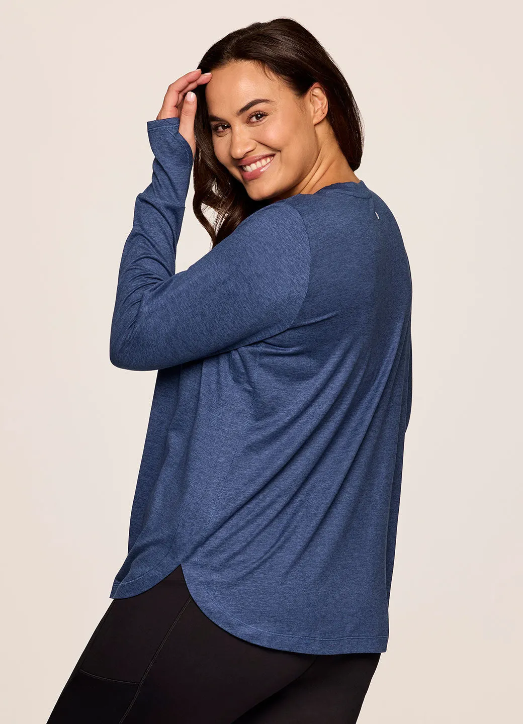 Plus Studio Practice Long Sleeve Tunic Tee