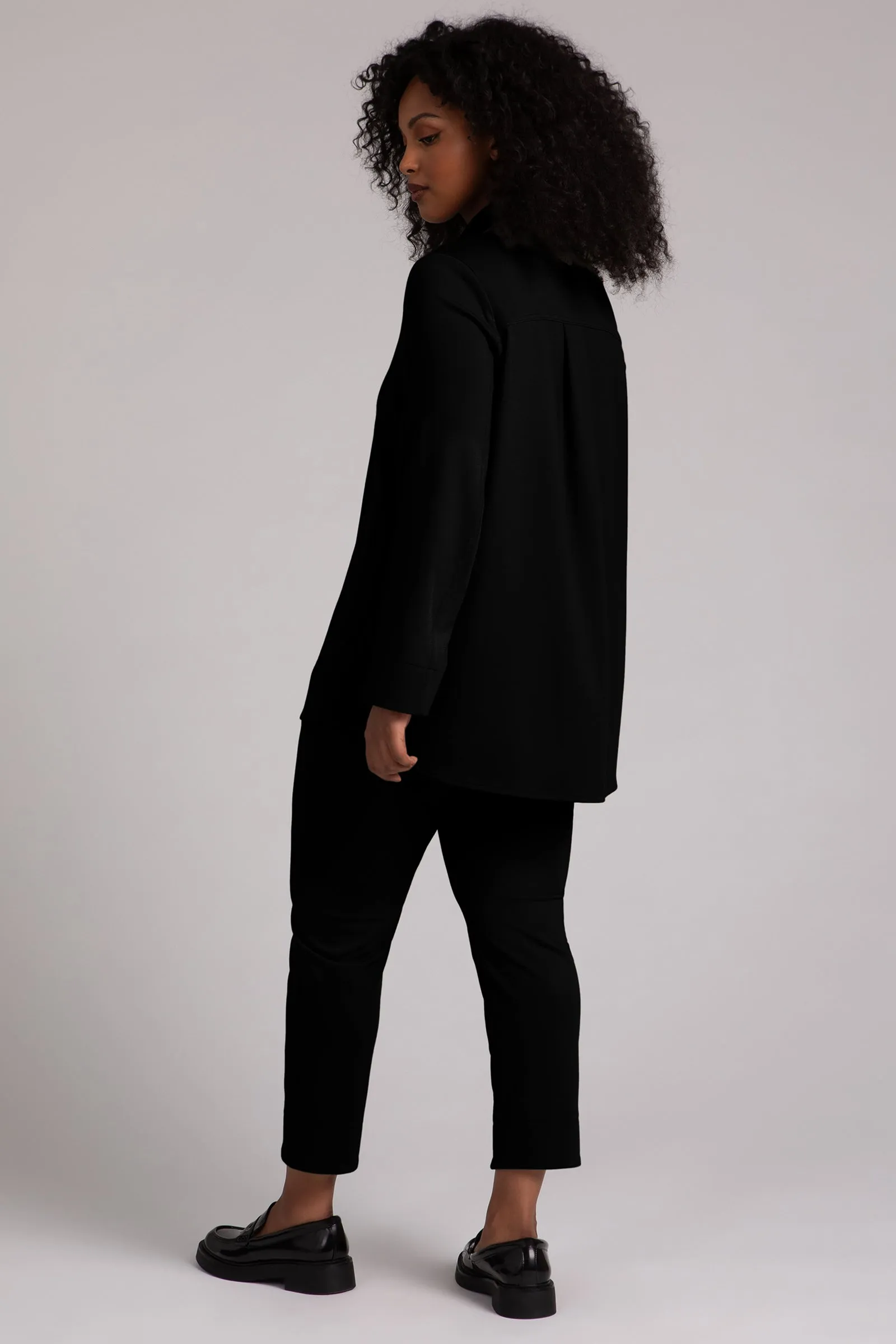 Ponte Hepburn Shacket | Black